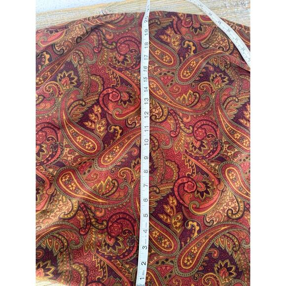 Vintage Midi Skirt Paisley Burgundy Rust Womens 1990s Size 12 Boho Cottagecore - Picture 6 of 8
